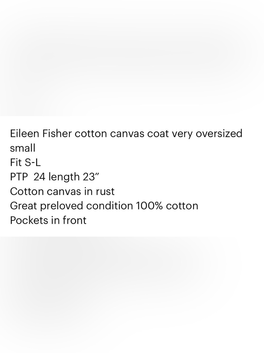 Eileen Fisher Canvas Cotton Jacket - Picture 6 of 6